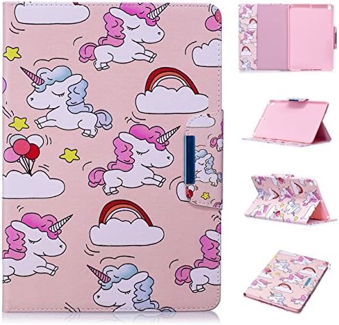 iPad 9.7 2017 Case,iPad 9.7 2018 Case,Painted PU Leather Magnetic Flip Smart Protective Card Slot Pouch Book Stand Case Cover Auto Sleep / Wake for iPad 9.7 2017 / iPad 9.7 2018 ( iPad 6th )(A1822 A1823 A1893 A1954) - Clouds and unicorns