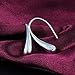 Alicenter(TM) New Fashion Jewelry Teardrop Hook Stainless Steel Silver Hoop Earrings