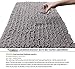 Yimobra Original Luxury Chenille Bath Mat, 32 x 20 Inches, Soft Shaggy and Comfortable, Large Size, Super Absorbent and Thick, Non-Slip, Machine Washable, Perfect for Bathroom, Moss