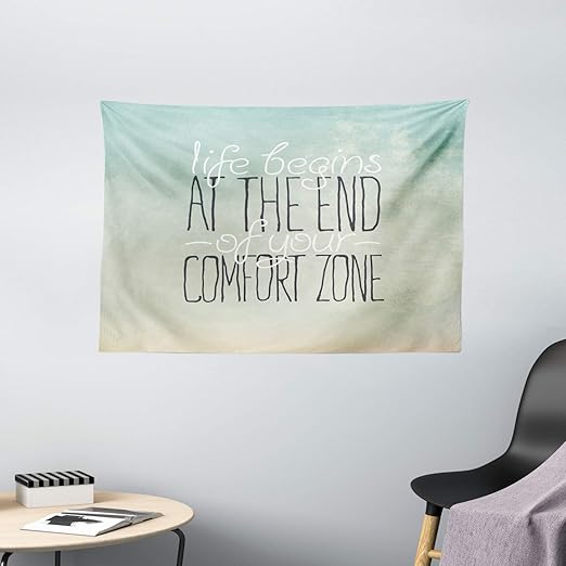Amazon Com Ambesonne Lifestyle Tapestry Motivational Life Begins