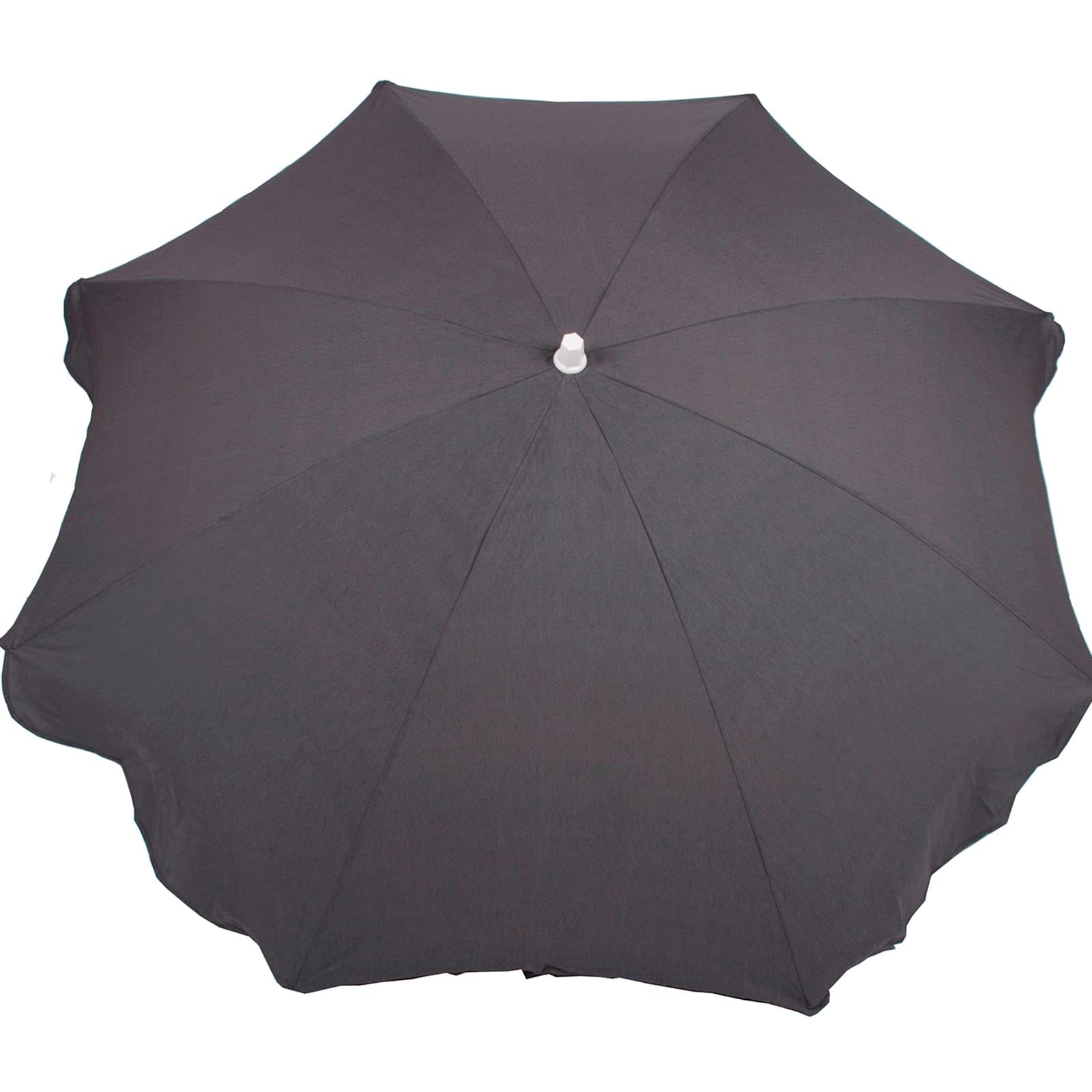 Chillvert KAN170 Aluminium Fixed Garden Parasol 200cm Diameter Dark Grey