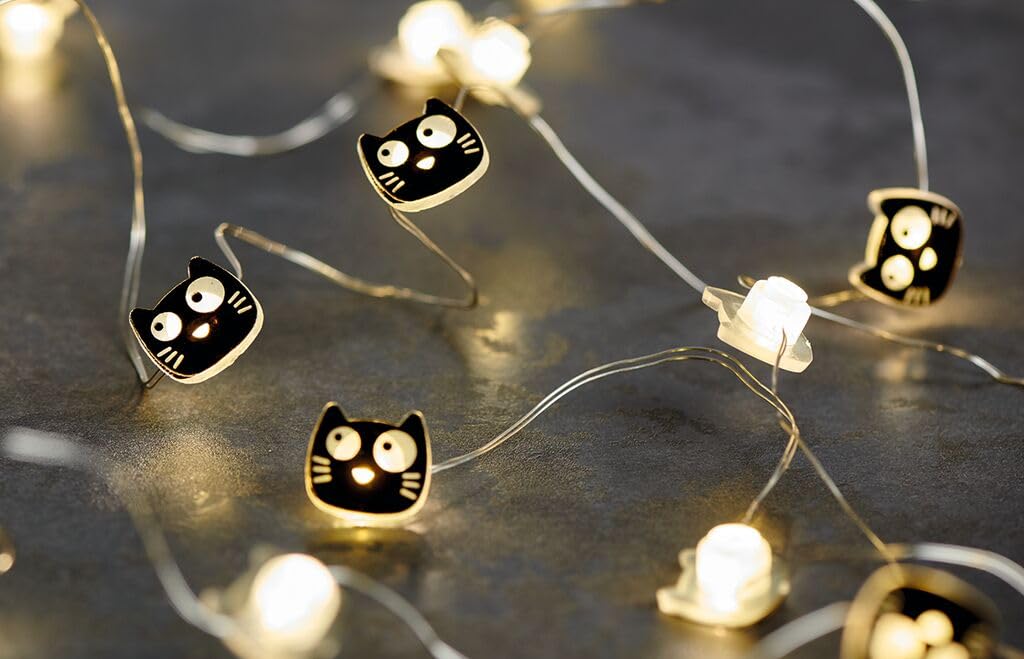 Moses Ed The Cat Mini Fairy Lights | 2.20m LED Cat Fairy Lights | 20 LEDs Indoor