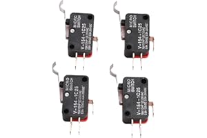 Aramox 3 Terminal Micro Switch, 4Pcs 3 Prong Floor Pedal Box Micro Switch 1014807 Universal for Club Car DS Precedent