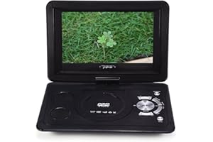 13.9 inch Portable DVD Player with Swivel Screen,HD LCD Screen,Built in 1500mAH Rechargeable Battery,Support TV Game AV USB C