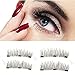 3 Magnet Eyelashes by LDMFET, 3D Fiber Reusable Long Lashes for Makeup, No Need Glue and Look Natural, Perfect Size For All Women Eyes (1 pair/4 pieces)