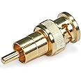 Monoprice BNC Male to RCA Male Adaptor - Gold Plated