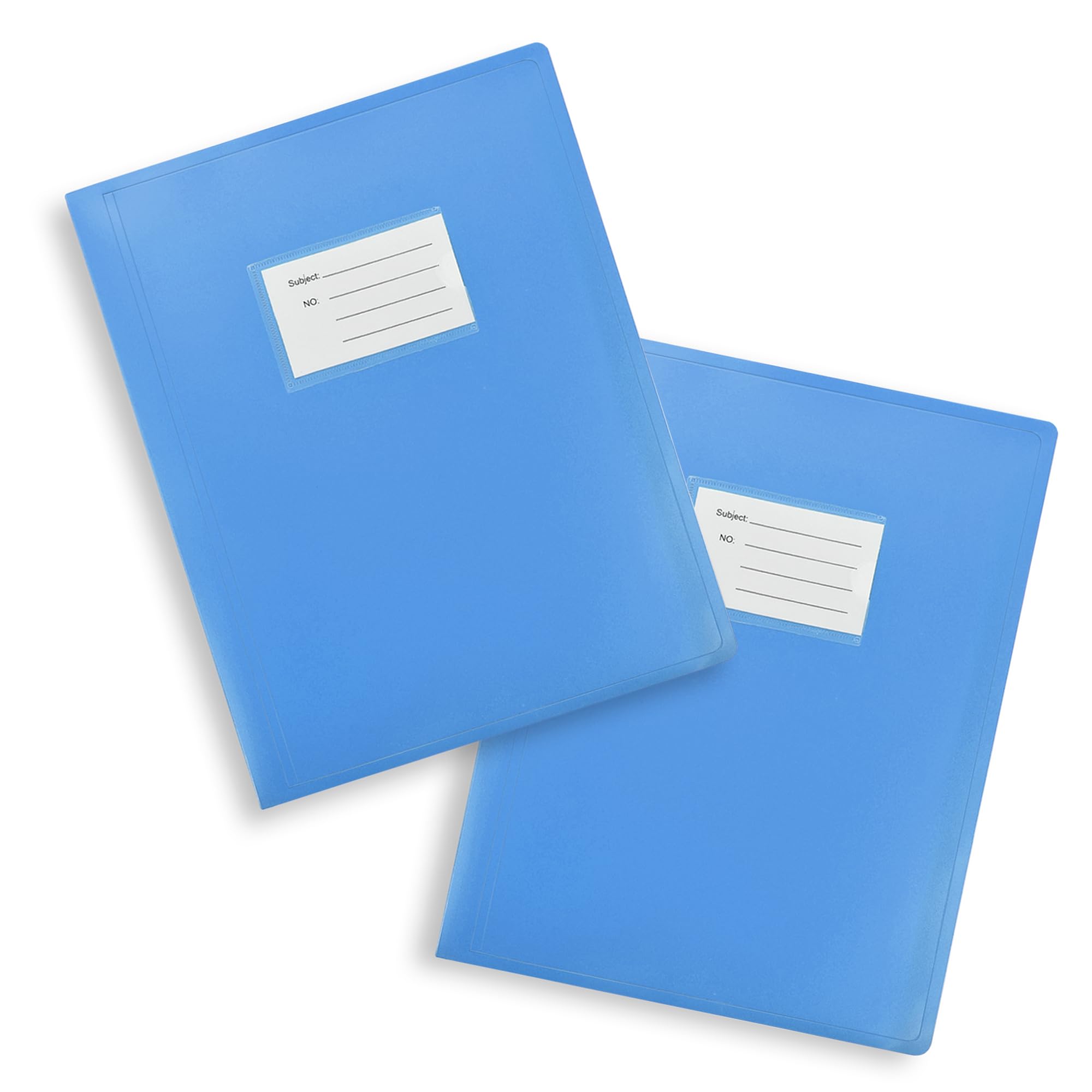 Book Folders for School A4 by Arpan | 104-Pocket Display Book with Clear Sleeves | Portfolio Book for Artwork, Certificates & Choir Sheets – (Blue Pack of 2)