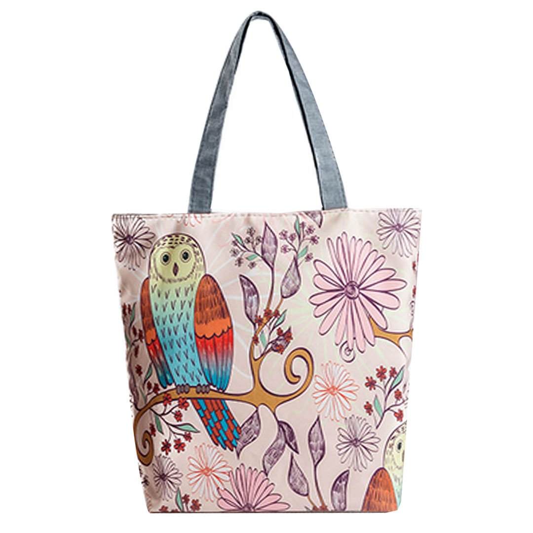 Millya Creative Waterproof Foldable Large Shopping Bag Travel Recycle Bag with Side Pocket (281+Style 1)