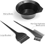 Gezimetie 3Pcs Hair Dyeing Tool Set Bowls Brushes Comb DIY Salon view 6