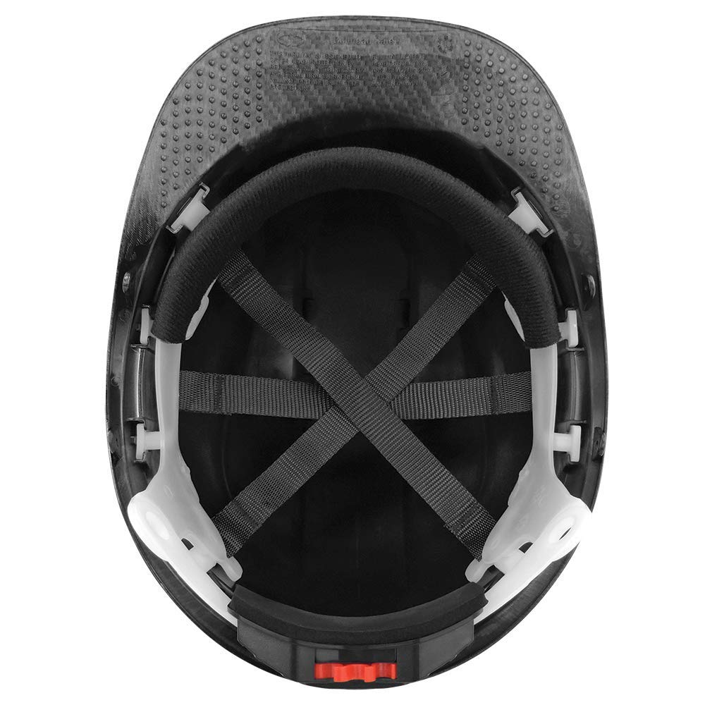 Bullhead Safety HH-C3-C - Shiny Black Graphite Vented Cap Style Hard Hat with Six-Point Ratchet Suspension: Industrial & Scientific