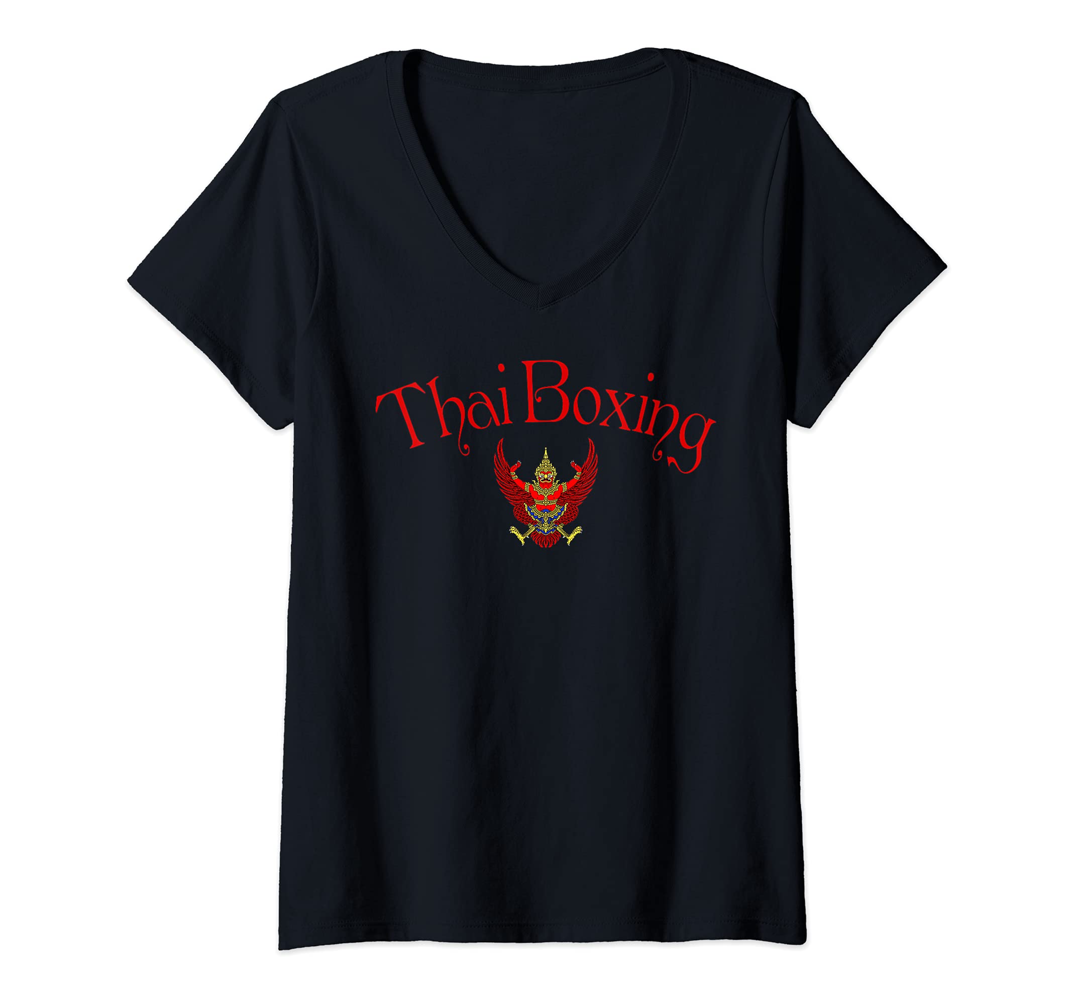 Womens Thai Boxing Garuda V-Neck T-Shirt