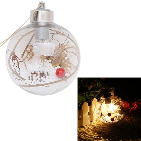 Fogun Transparent Boule De Noël Ornement En Plastique