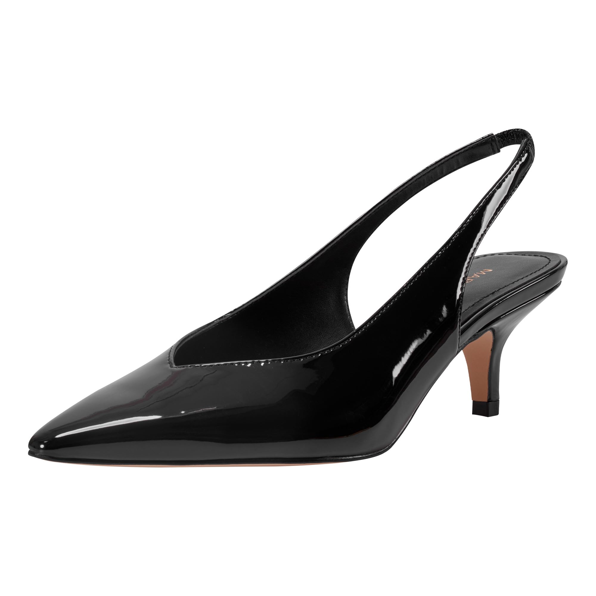 Marc Fisher Women’s Labela Pump, Black Patent 001, 6.5