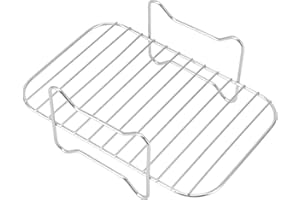 Fryer Rack : Stainless Steel Multi Purpose Baking Grill Rack for Outdoor BBQ Cooking Accessories Durable Heat Tolerant 304 St