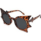 Dollger Bat Sunglasses for Women, Funky Gothic Sunglasses for Cosplay Party, Butterfly Halloween Bat Goth Accessories
