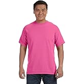 Comfort Colors Men's Adult Short Sleeve Tee, Style 1717 (Large, Neon Pink)