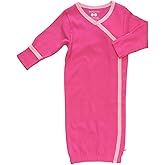 Babysoy Organic Newborn Baby Kimono Wrap Around Snap Sleeper Gown Bundler