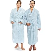 Classic Turkish Towels CTT Premium 100% Turkish Cotton Terry Cloth Bath Robe for Women & Men, Soft & Plush Long Unisex Robe