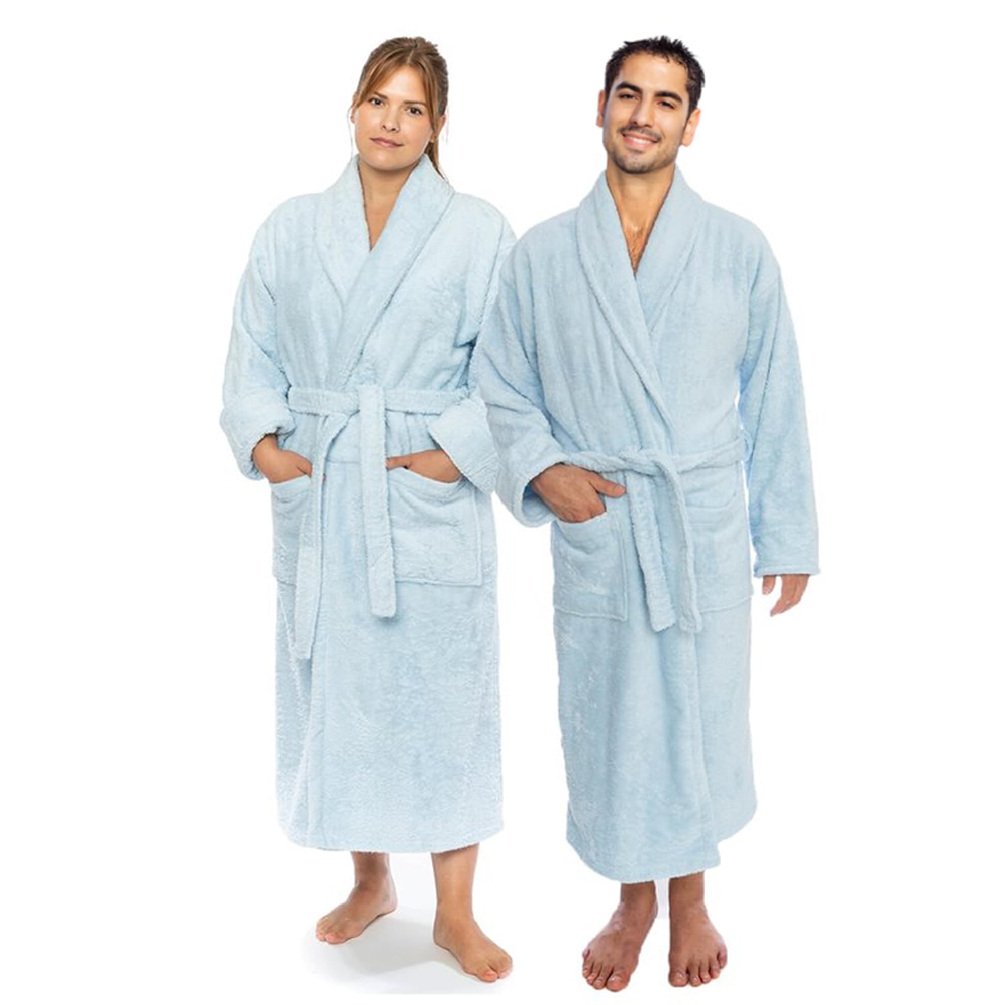 Photo 1 of Classic Turkish Towels CTT Premium 100% Turkish Cotton Terry Cloth Bath Robe for Women & Men, Soft & Plush Long Unisex Robe
