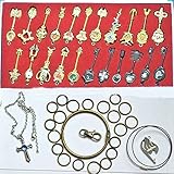 Oliadesign Rulercosplay Fairy Tail Lucy Set of 18 Golden Zodiac Keys Chain