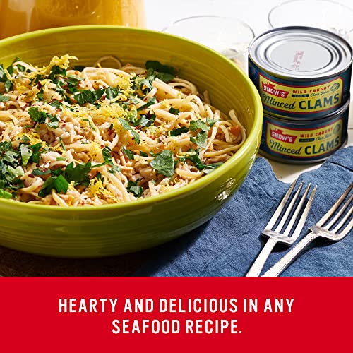 Snow's Wild Caught Minced Clams Canned, 6.5 Oz Can 5g Protein Per