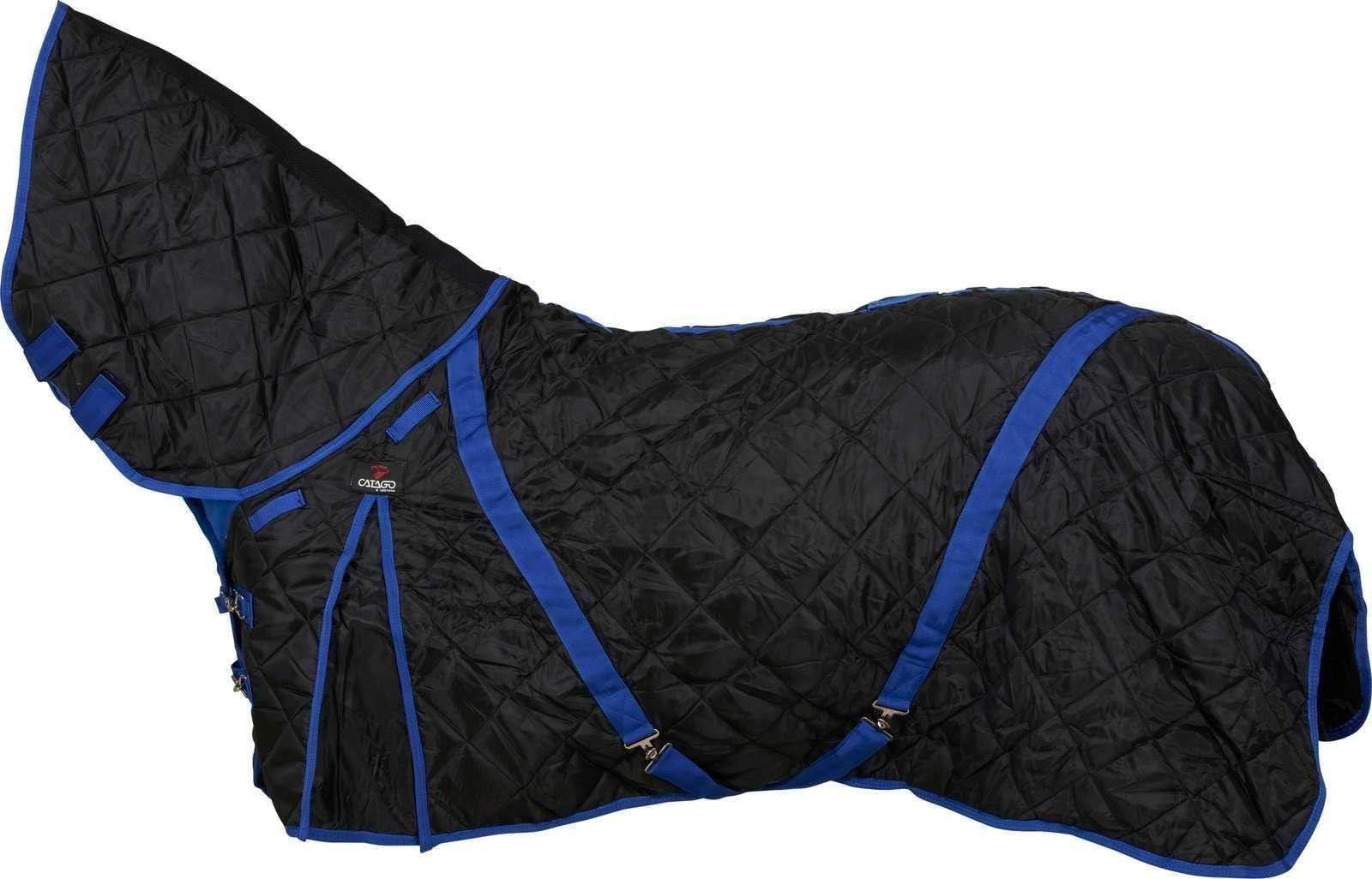 CATAGO Stable Rug With Fleece Collar And Full Neck 300g Black/Blue