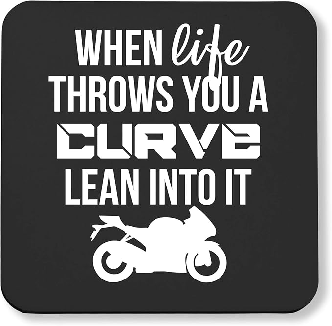 Hippowarehouse When Life Throws You A Curve Lean Into It Motorbike