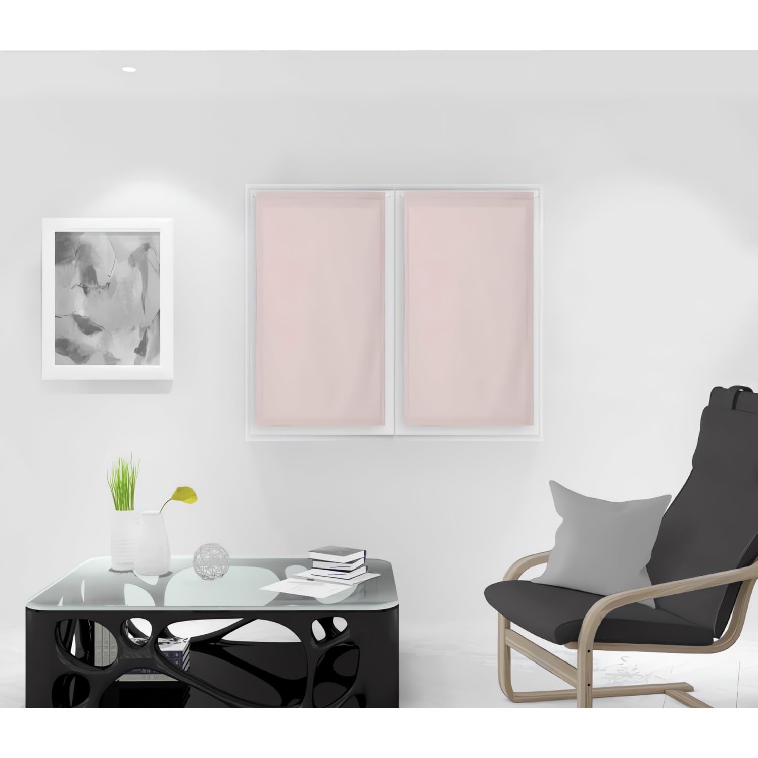 Soleil d 'Ocre 042551 Dolly Pair of Brise Bise Polyester 90 x 45 cm, polyester, Rose, 90x45 cm