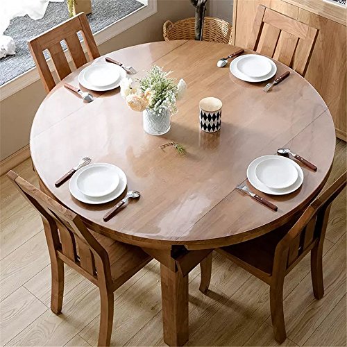 OstepDecor 1.5mm Thick Clear 42 Inches Round Table Cover, Round Table Protector, Round Table Pad