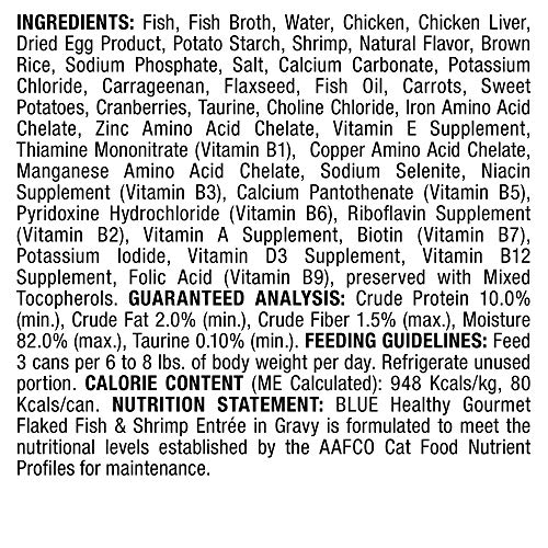 Blue Buffalo Healthy Gourmet Natural Adult Flaked Wet Cat Food Fish