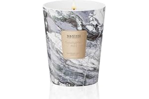 M&SENSE Eucalyptus Mint Scented Candles for Home, 3 Wick Highly Scented Jar Candle, 14.1 Oz 80H Long Lasting Burning Christmas Candle for Women, Aromatherapy Candles for Holiday Christmas Gift