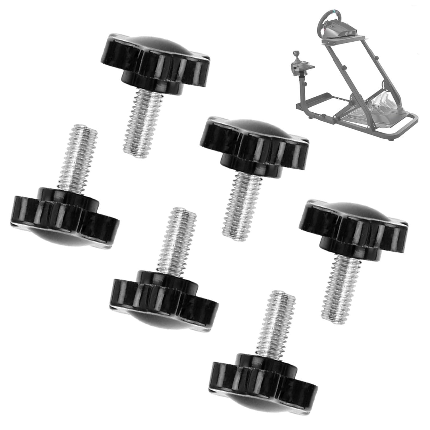 Photo 1 of (6 Pack) Pedal Fixed Screws/Steering Pedal Fixed Screw for Logitech G25 G27 G29 G920 G923 Pedal Bracket, M6 x 14MM - Used to Secure The Pedal Base for Added Stability