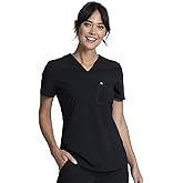 Cherokee Infinity V-Neck Nurse Scrub Top for Women with Rib-Knit Panel and Tuckable CK687A