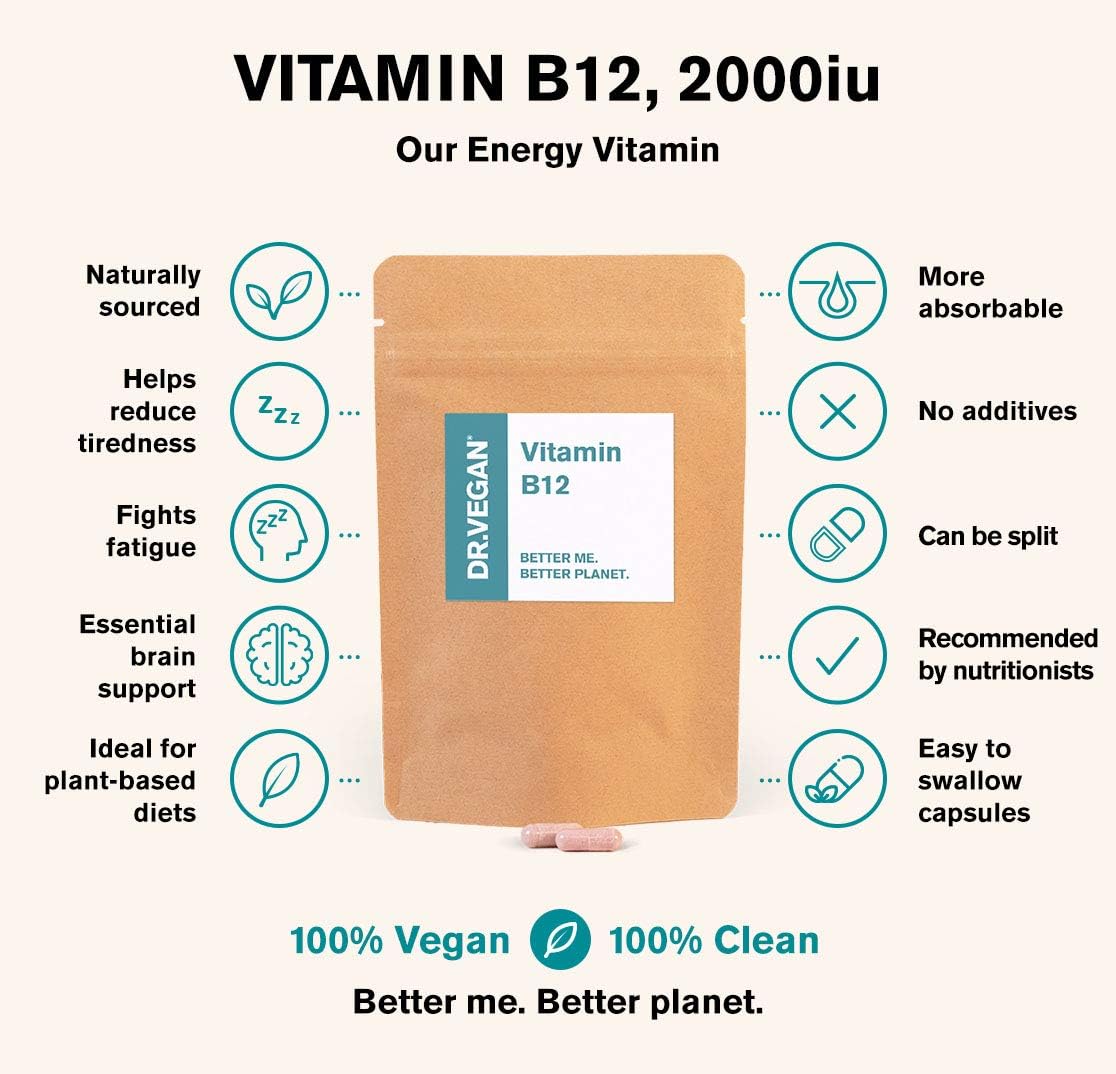 Daily Vitamin B12, 2000ug, White, 30 count (Pack of 1) - Image 3