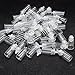 50pcs 1ml Vials Clear Glass Bottles Plastic top Mini Glass Bottle Plastic top Empty Sample Jars for message bottle, samples, scrap-booking, blood vials, wedding favors, wedding decorations, Jewery accessories.