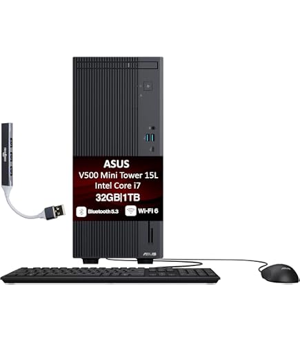 Amazon.com: ASUS V500 Business Tower Desktop Computer • 10-core