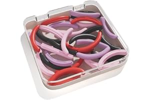 WHALRACE 32PCS Eyelash Curler Refills with a Square-Case, Colorful Eyelash Curler Pads, Compatible with Universal Lash Curler, Soft and Elastic to Curl Your Lashes Perfectly