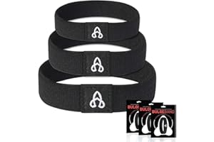 BULGEBAND - Flexible Cock Ring for Male Sex Toy, Realistic Adult Male Sex Toys for Men - Nylon Fabric Penis Rings (Solid Blac