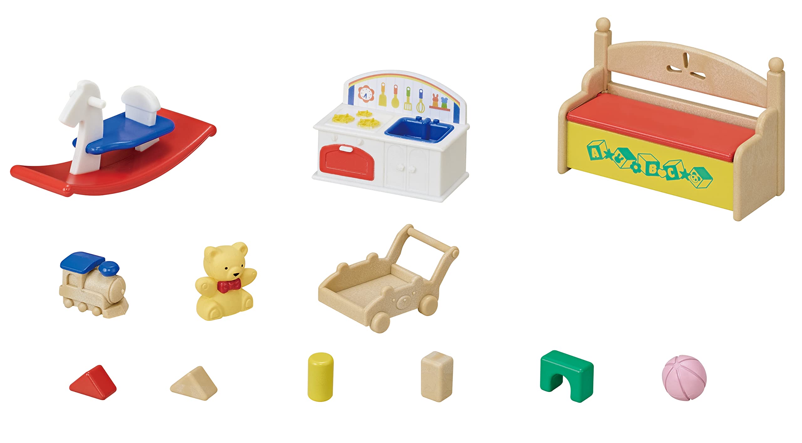 Sylvanian Families 5709 Baby's Toy Box -Snow Rabbit & Panda Babies- Dollhouse Playsets