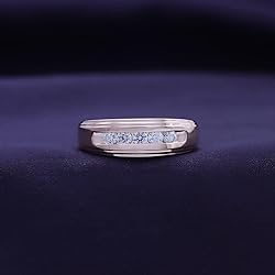 Men's Wedding Band Ring 2 Carat Round Lab Grown