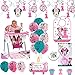 Minnie Mouse First Birthday Fun To Be One 1st Birthday Party Supplies Decoration Pack Includes: Swirl Decorations, Baby Bib, Birthday Candles, Balloons, High Chair Decoration Kit, and Birthday Pin