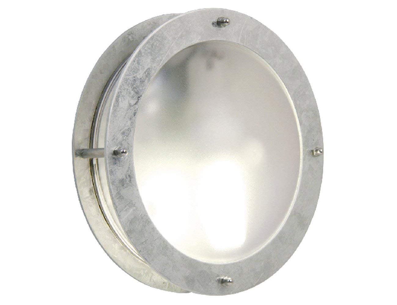 Nordlux Malte Outdoor Wall Light Silver Galvanized Steel E27 Coastal/Marine Safe - Garden, Patio, Entrance Mains Powered, IP54