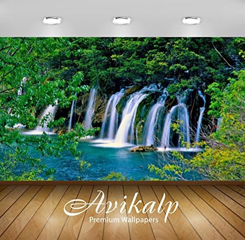 Avikalp Exclusive Awi3198 Waterfall Forest Stones Nature Full Hd Wallpapers for Walls (91cm x 60cm)