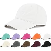 American Trends Women's Cotton Baseball Cap Soft Unstructured Plain Dad Hat | Adjustable Metal Buckle, Soft Unstructured Crown, Breathable Fabric, Sun Protection for Workouts, Running &amp; Everyday Wear