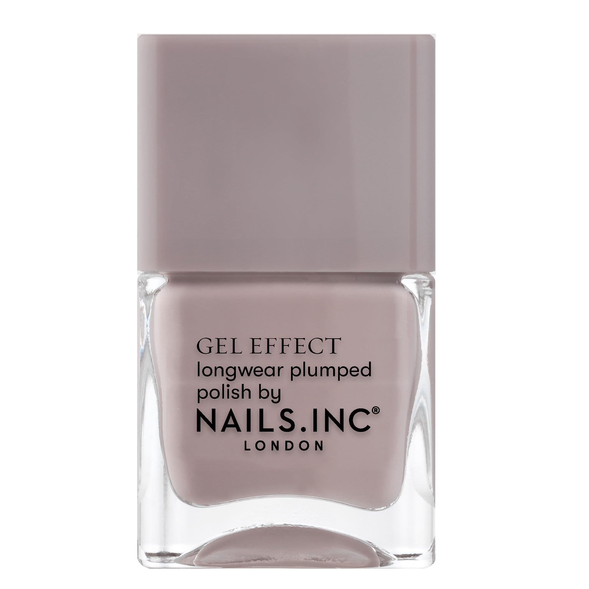Nails Inc Gel Effect, Porchester Square, Mushroom, Ultra Glossy, No Chip, Long Lasting, Quick Dry, Air Dry, Professional Manicures & Pedicures, Fingernails & Toenails, Vegan Nail Polish, 14 ML