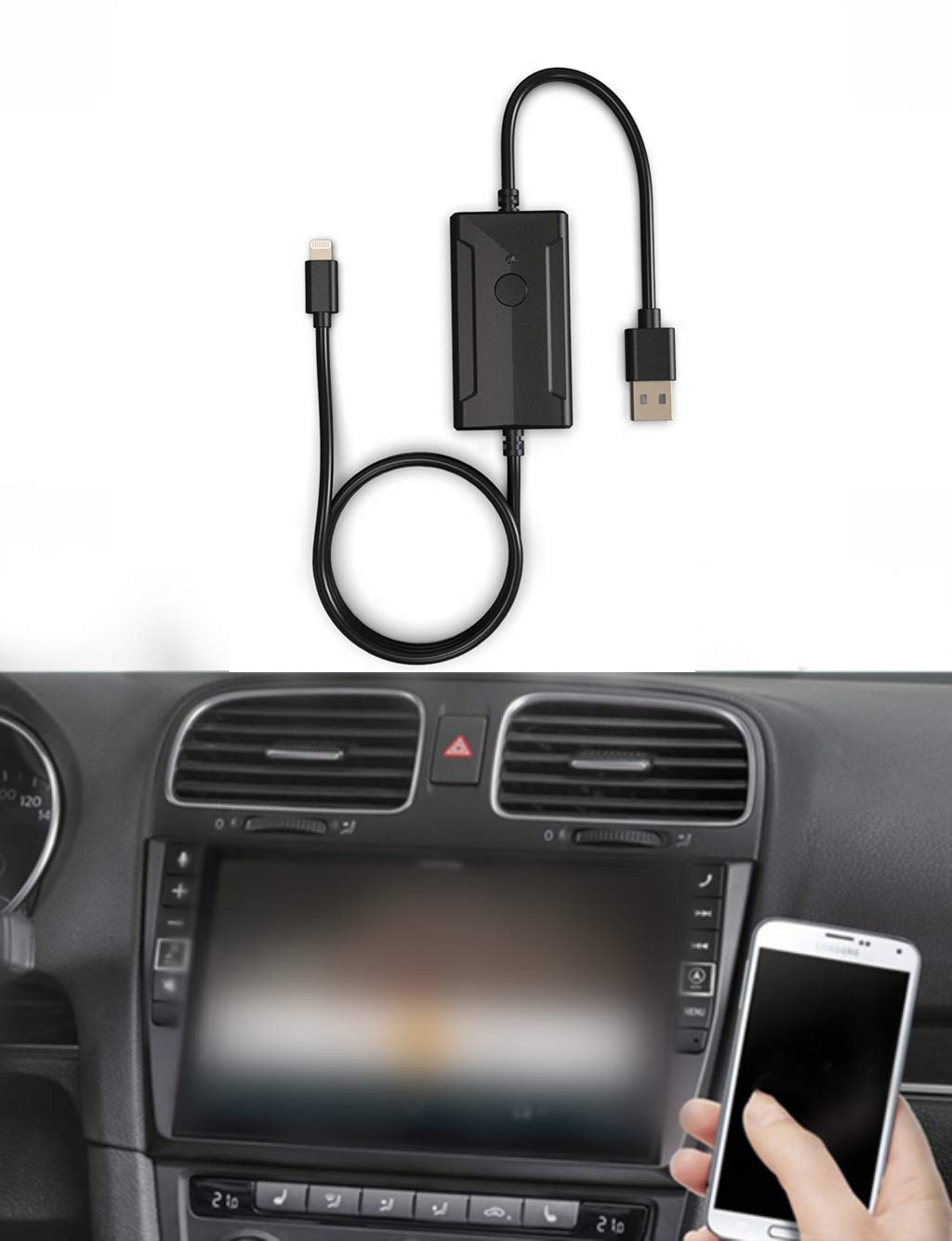 Car USB Dongle Digital Audio Adapter for Volkswagen Skoda Seat, External Music Interface for Tiguan Touareg Golf GTI Jetta GLI Passat SportWagen CC Beetle Eos 2013-17