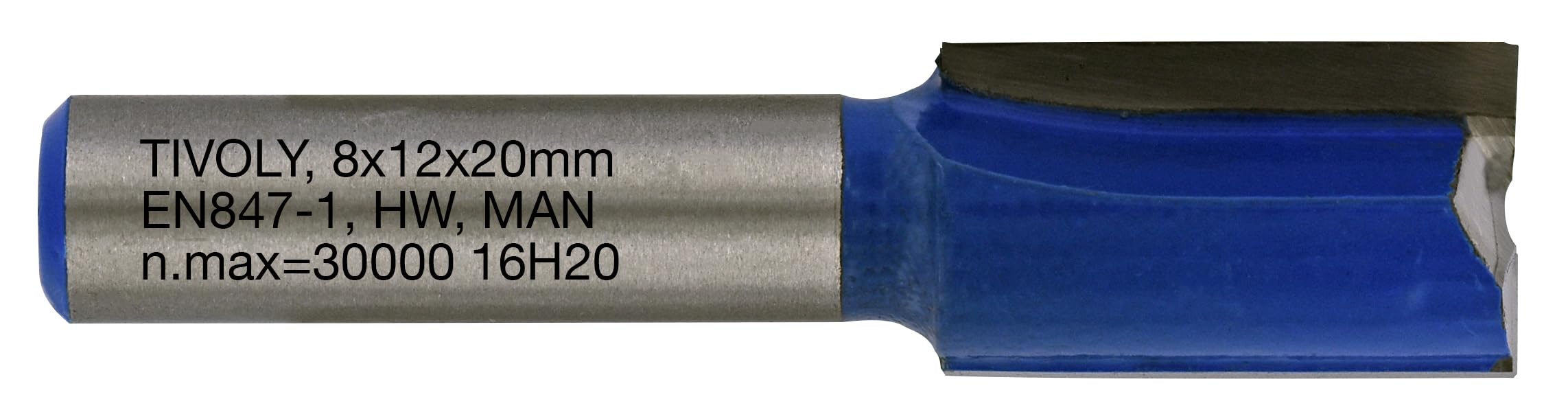 Tivoly XT60642067837 Straight Router Bits | 2 Diamond Cut Cutters Diameter 12 mm, Blue