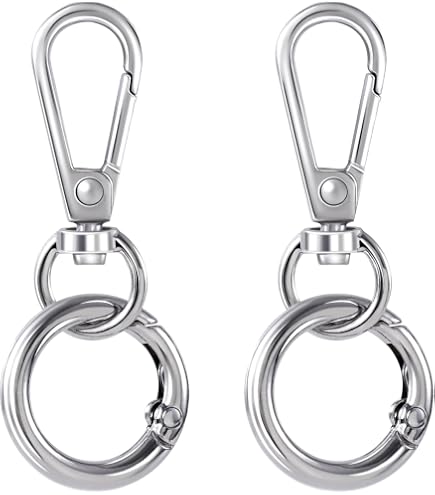 Key Chain Hook 5 Set Silver Keychain With Key Rings Swivel Clasps Lanyard Snap Hook Lanyard Making Supplies