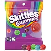 SKITTLES Gummies Wild Berry Fruit Gummy Candy Bulk, 4.2 Oz Bag, Pack of 12 | Wild Berry SKITTLES Gummies in 4.2 oz candy bags; chewy candy for on the go snacking, lunchbox, pantry, office, road trips