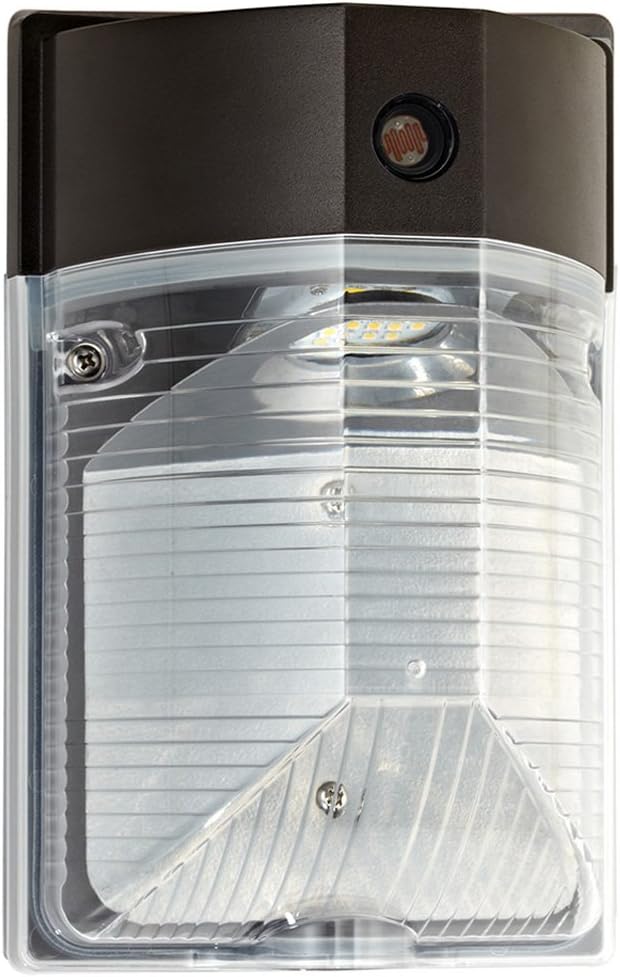 LED Wall Mount Security Light, 25 Watts 2200 Lumens 120VAC 5000K, Photocell Included